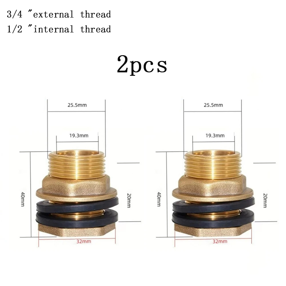 2 Stuks Water Butt Watertank Kraan Emmers Connector Watering Apparatuur Wateropslag Regen Vaten Messing Kraan Klik-Lock fitting