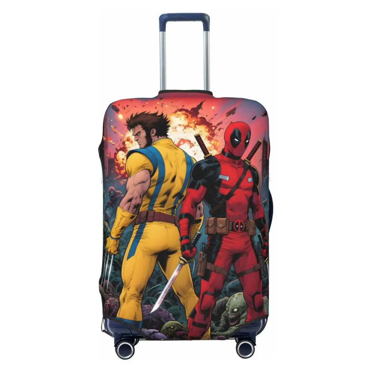 

Custom Wolverine Suitcase Cover Dust Proof Vintage Anime Cartoon Luggage Protective Covers for 18-32 inch