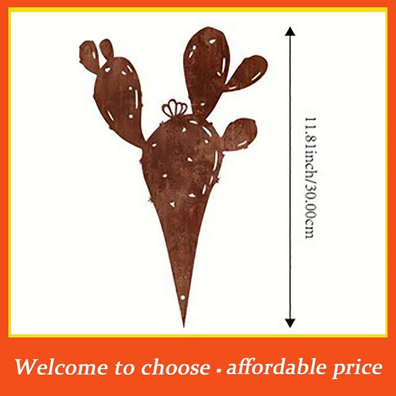 **1/10Pcs Patina Finish Outdoor Decor Rustic Metal Garden Stake With Butterfly Flower Design For Garden Patio Balcony Flower Pot