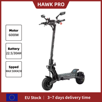 YUME HAWK Pro Electric Scooter 3000W*2 Dual Motor 60V 30Ah Battery 50mph Max Speed 10x4.5' Tubeless Road Tires Off road Escooter