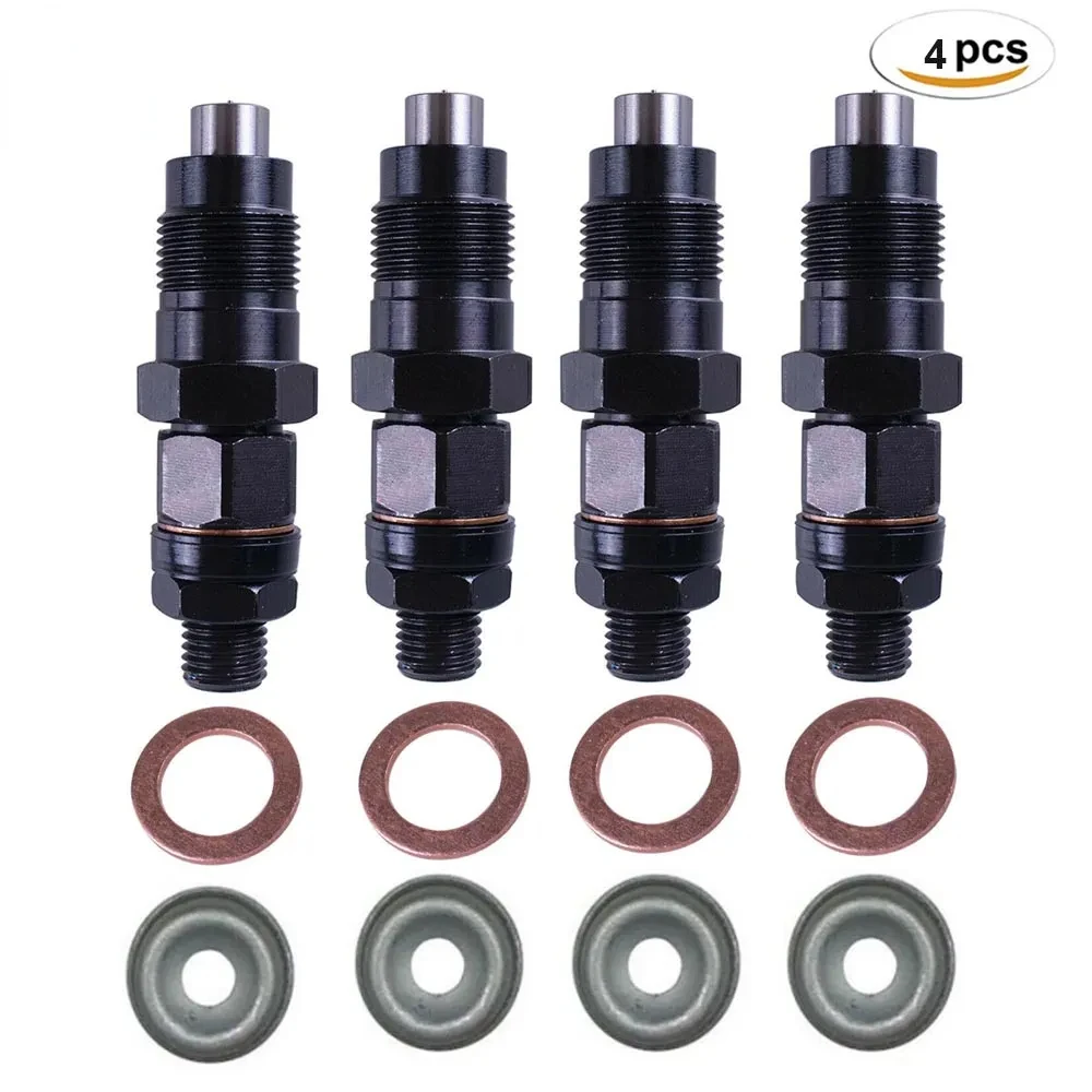 4PCS 4M40 4M40T Diesel Fuel Injectors Nozzles 8 Ring Replace kit For Mitsubishi Delica Spacegear Pajero 2.8L ME201844 9430610435