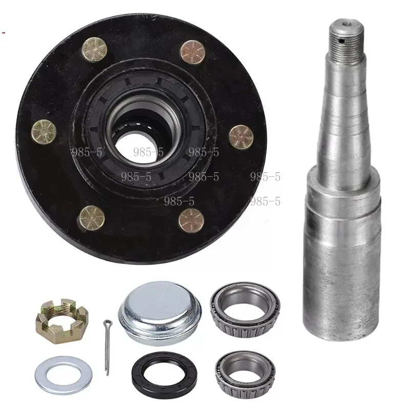 2.7 Ton Rear Trailer Wheel Hub, 6 Holes 139.7 PCD Short Half Axle Head for RV Camper