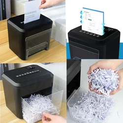 Küçük Kağıt Parçalama Mini Taşınabilir Belge Parçalayıcı Elektrikli Granül Kağıt Parçalayıcı Düşük Pitch Ofis Ev Ticari