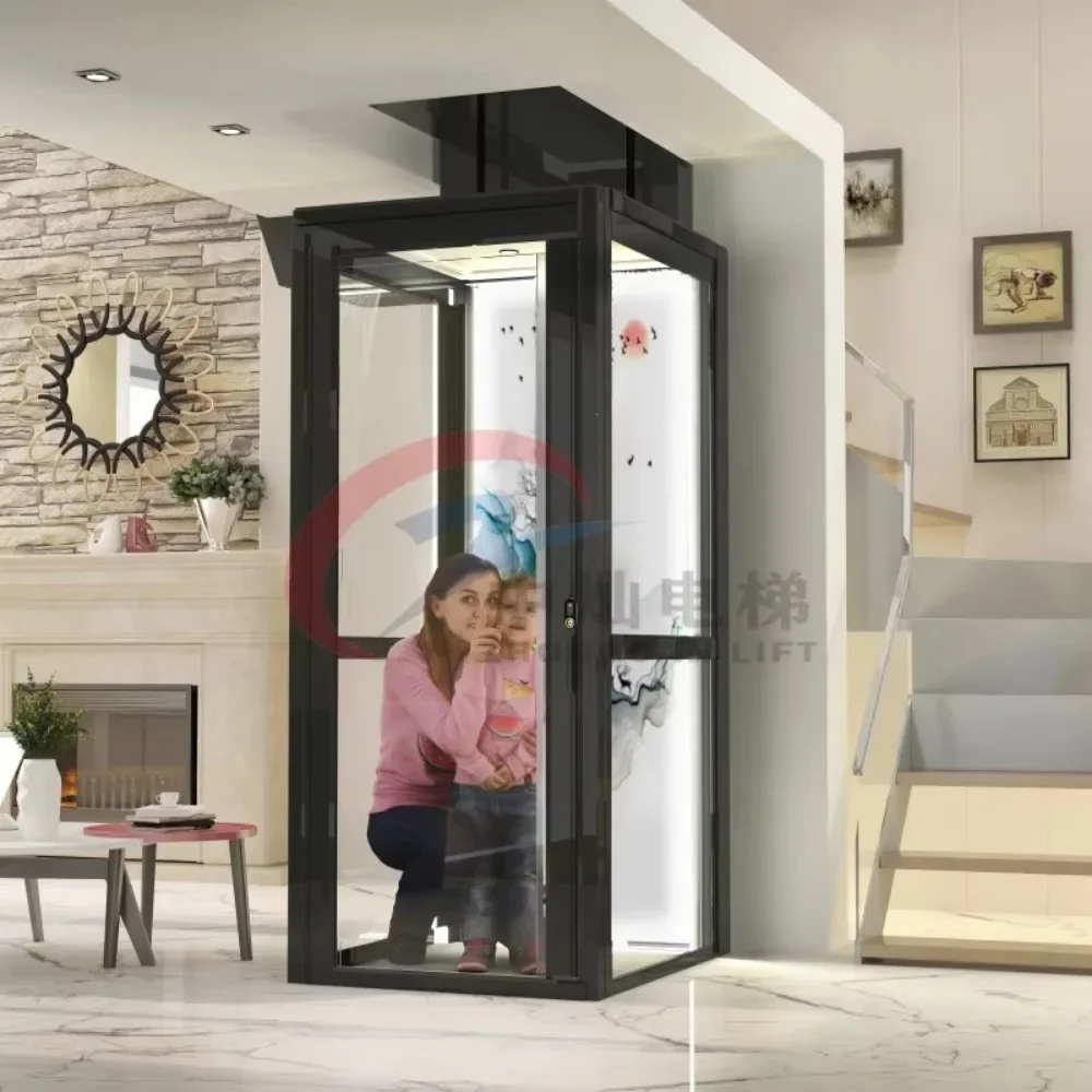 Customized hydraulic residential elevators outdoor home mini elevator with best pri