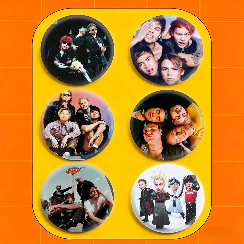 5 5SOS S-Seconds of S-Summer Badges Niche Design Brooch for Backpack Lapel Pins Creative Accessories