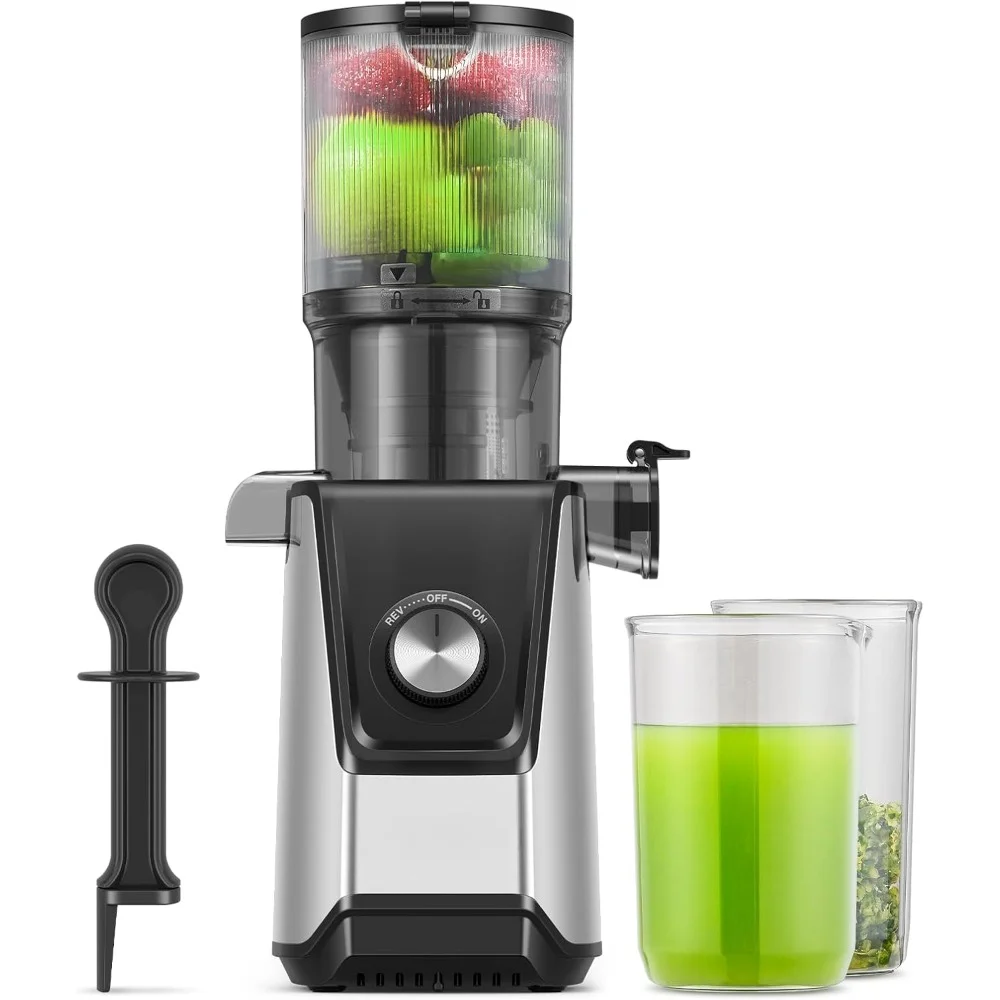 

HAOYUNMA Cold Press Juicer,Slow Masticating Juicer with 4.25" Large Feed Chute Fit Whole Fruits & Vegetables, Slow Juic