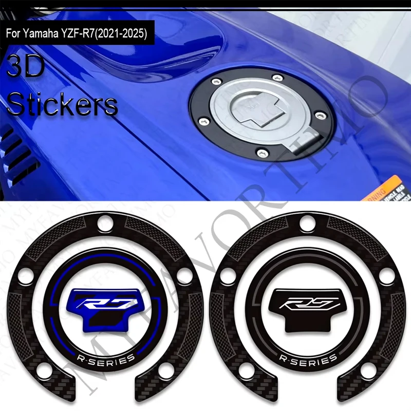 2017-2025 Motorcycle For Yamaha YZF-R7 YZFR7 YZF R7 Tank Pad TankPad Cap Grips Gas Fuel Kit Knee Stickers Decals Protection