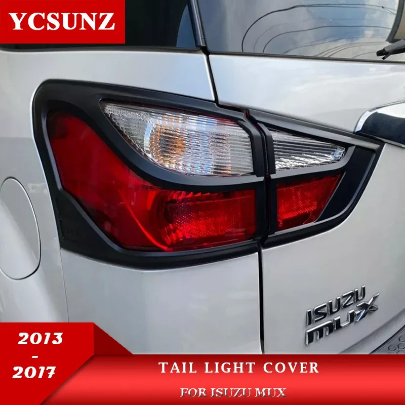 

ABS Tail light Cover For Isuzu Mux MU-X 2014 2015 2016 2017 SUV Rear Lamp Hood Exterior Parts Car Styling YCSUNZ