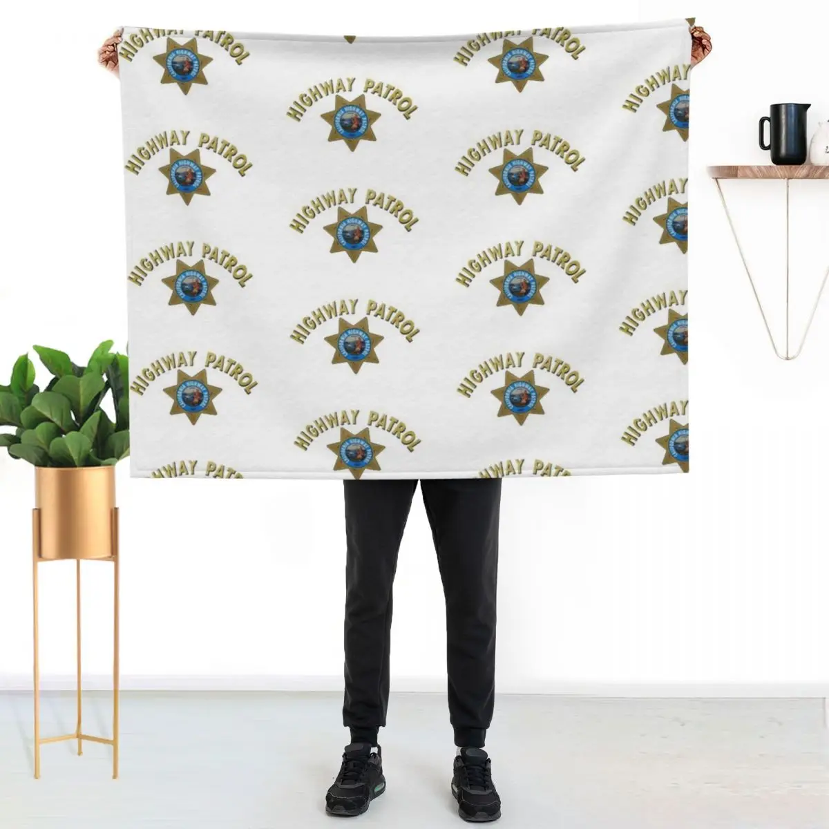 California Highway Patrol Throw Blanket Bed covers Soft Big heavy to sleep Decorative Sofas Sofa Quilt Decoratives Blankets