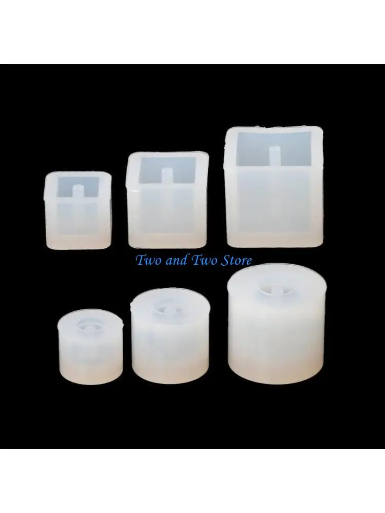 HX6F 6pcs Silicone DIY Beads Mold Bracelet Earring Pendant Jewelry Making Resin Mould