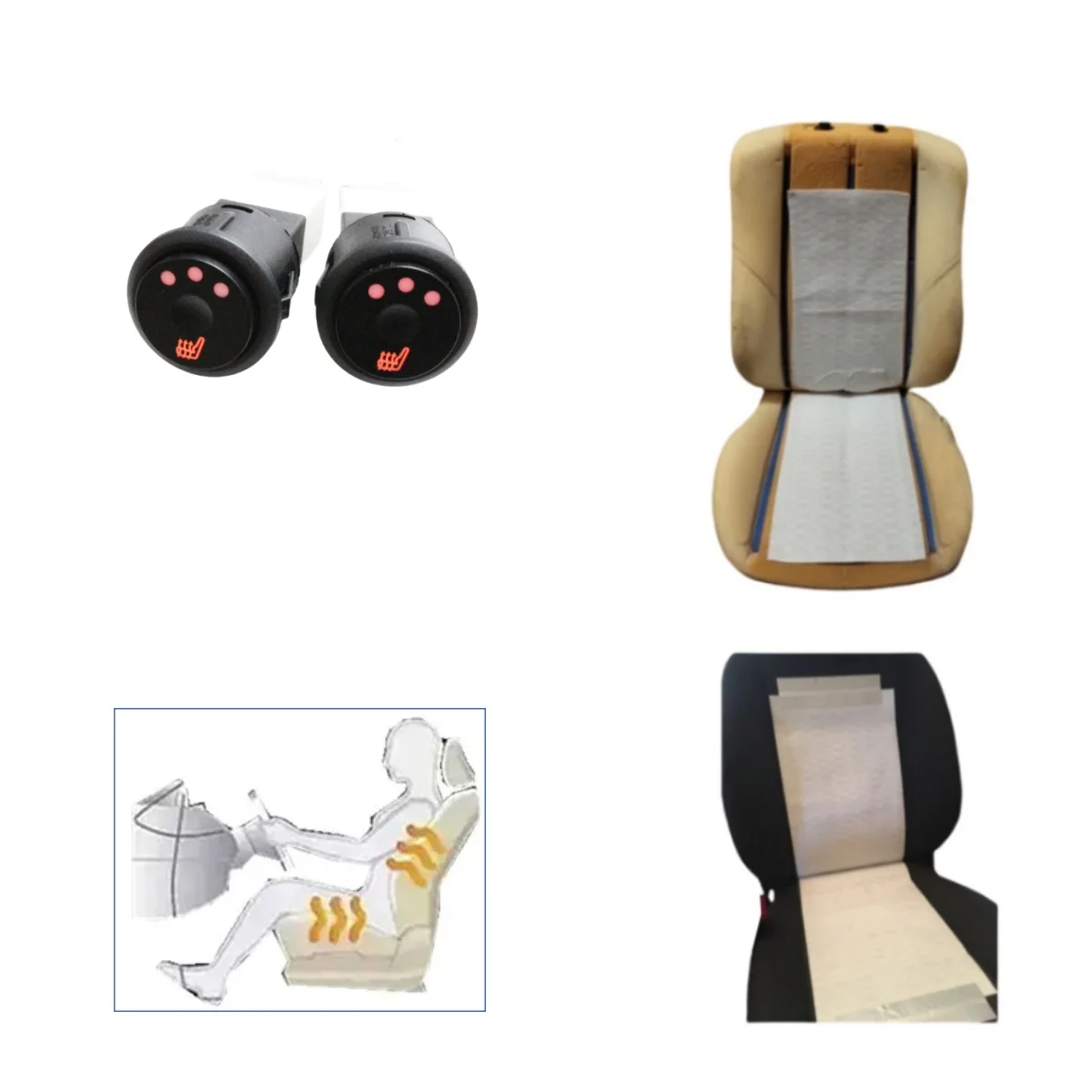 

Модернизированная круглая кнопка премиум-класса, 3-уровневый переключатель, обогреватель сиденья из углеродного волокна, сиденье с подогревом, грелка автомобильного переключателя