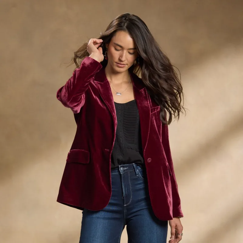 Luxury Velvet Blazer Women Spring Autumn New Casual Women Clothing Short Suit Women Blazers and Jackets Black Blazer Tops