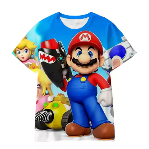 2024 New Super Sonic Creative Printed Children's T-shirt Quick-drying Breathable Boys and Girls Tops Summer Street Fashion Boys