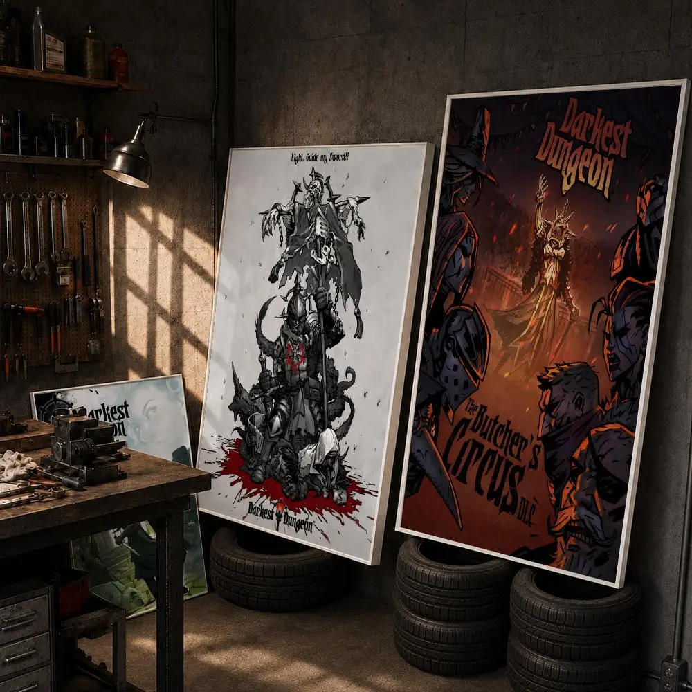 Role playing Roguelike games D-Darkest Dungeon Poster HD Wall Art Home Decor Waterproof Print Bedroom Garage Party Gift