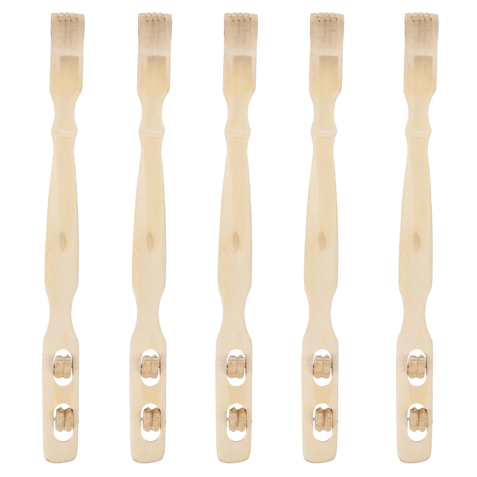5Pcs Back Scratchers Bamboo Self-Massager Tools Ergonomic Handheld Scratchers Back Itch Relief Massager Scratch Claw Portable