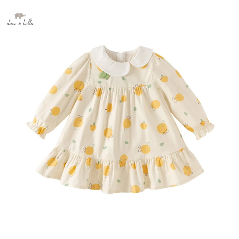 Dave Bella Girl's Dress Children Kids' 2024 New Spring Princess Dress Charm Sweet Lovely Fashion Casual Party Outdoor DB1248206