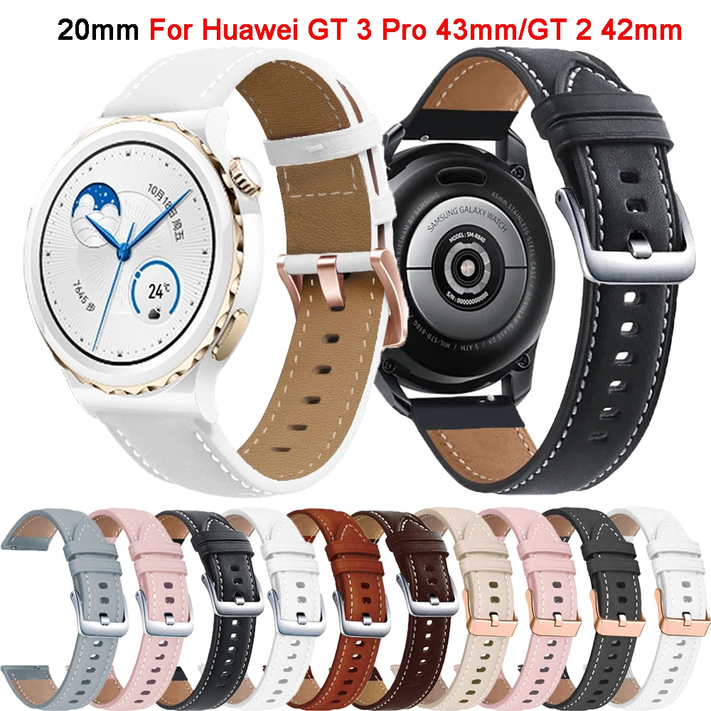 Watchband 20mm For Huawei Watch GT3 Pro 43mm / GT2 GT 3 2 42mm Strap Replacement Bands Girl Women Wristband Bracelet