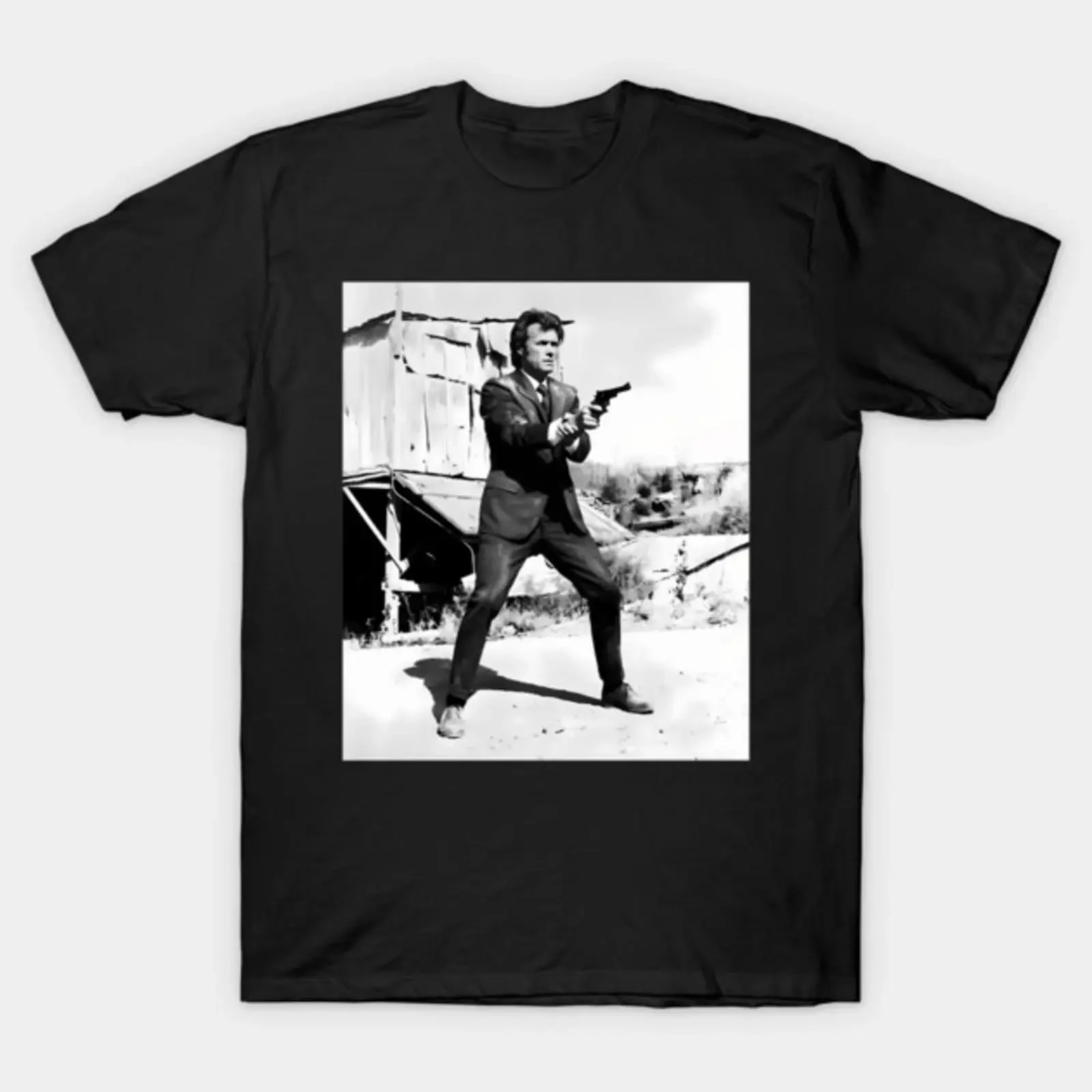Clint Eastwood T Shirt vintage Washed fashion homme Casual Breathable Versatile Soft graphic Comfortable Stretched