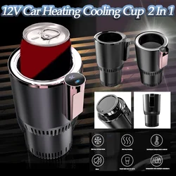 12V Car Office Cup Warmer Cooler with Temperature Display 2 In 1 Smart Beverage Mug Holder Cooling Drink Can Baby Bottle Warmer