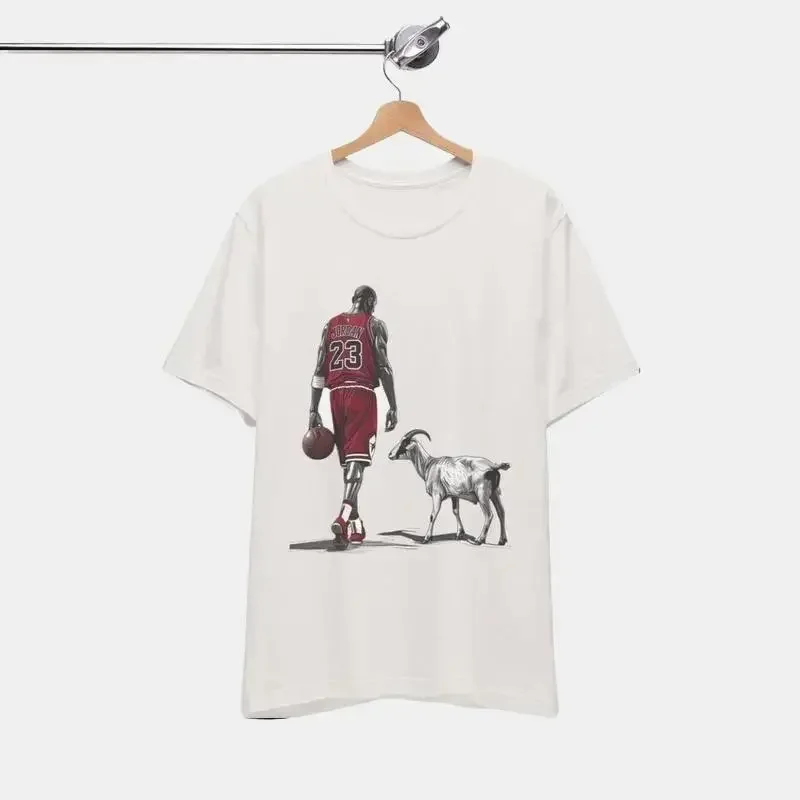 Show Love for the Legend with This MJ GOAT Tee – Stylish Basketball Shirt in All Colors.