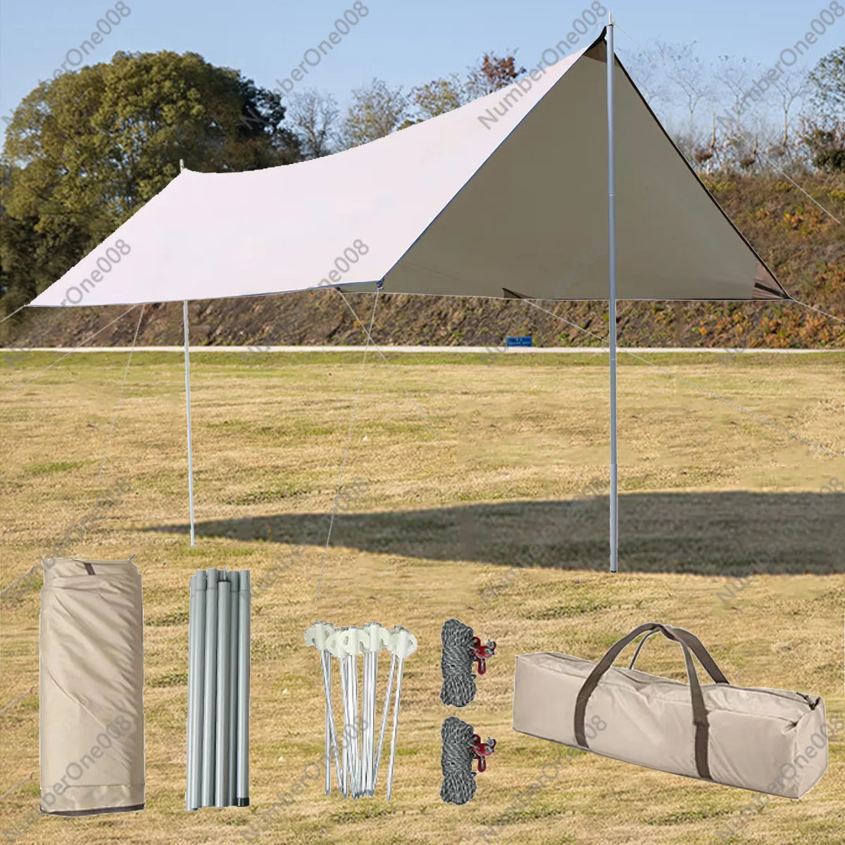 Picnic Camping Rain and Sun Protection, Can Be Stored and Easily Carried, Suitable for 4-6 People