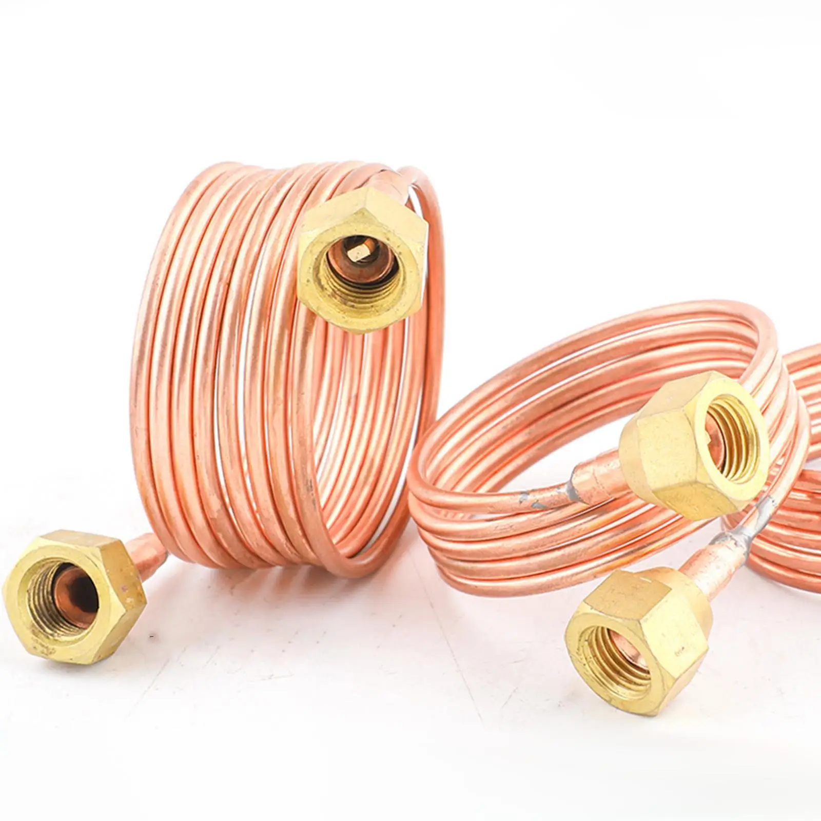 Copper Capillary Tube Durable 1M Refrigerator Connector for Air Conditioner Cooling System Installation