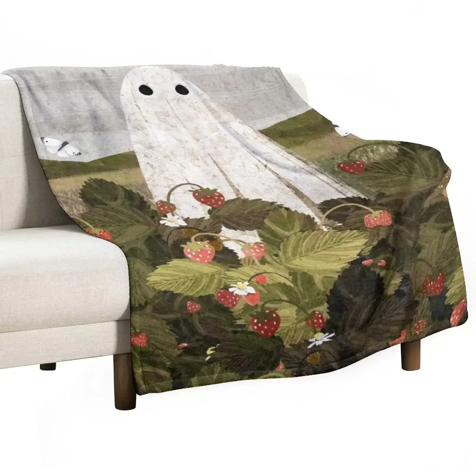 Strawberry Fields Throw Blanket Travel Thin Designers valentine gift ideas Beach Stuffeds Blankets