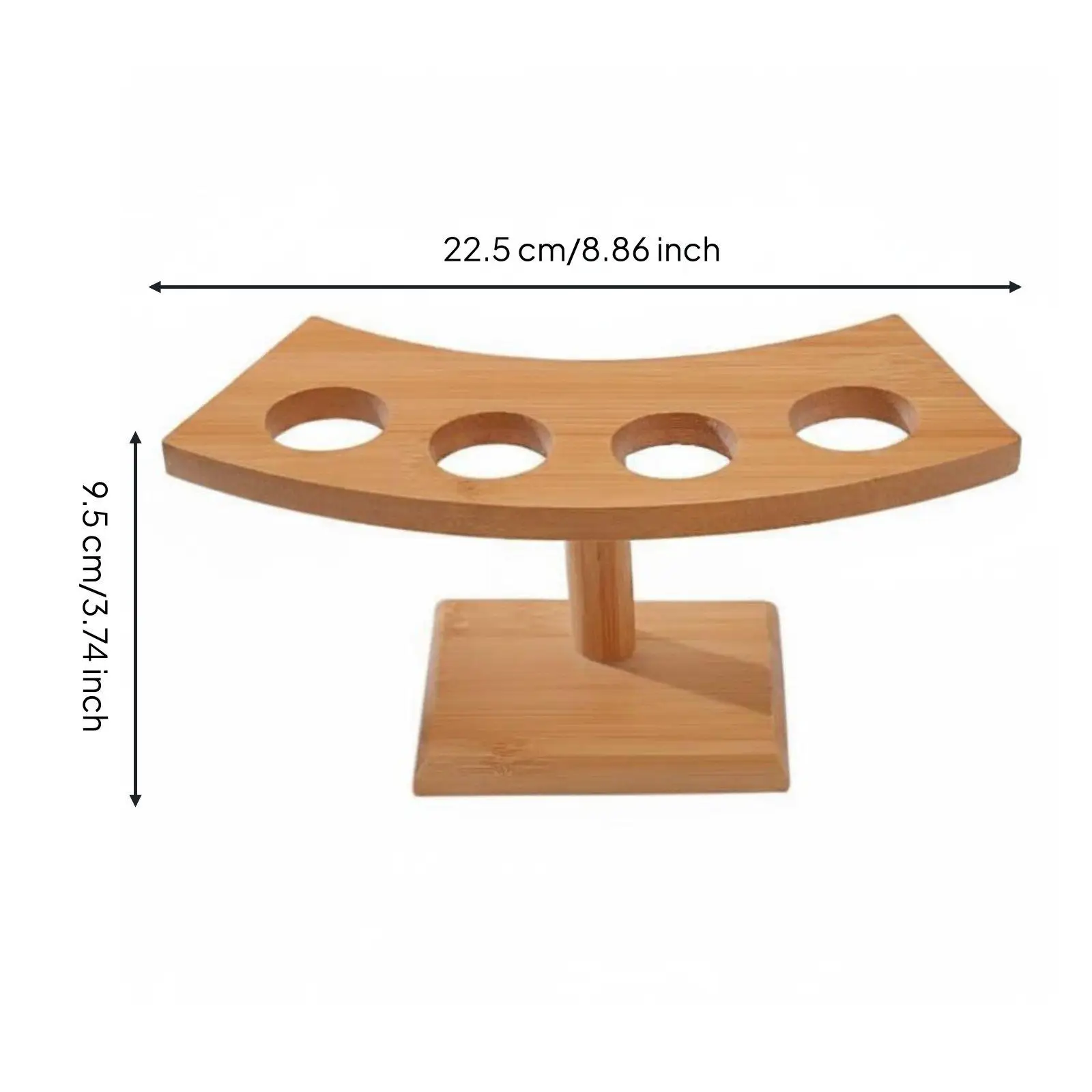 Wooden Sushi Roll Holder Bamboo Hand Roll Display Rack Smooth Finish for Dining Room and Buffet Use