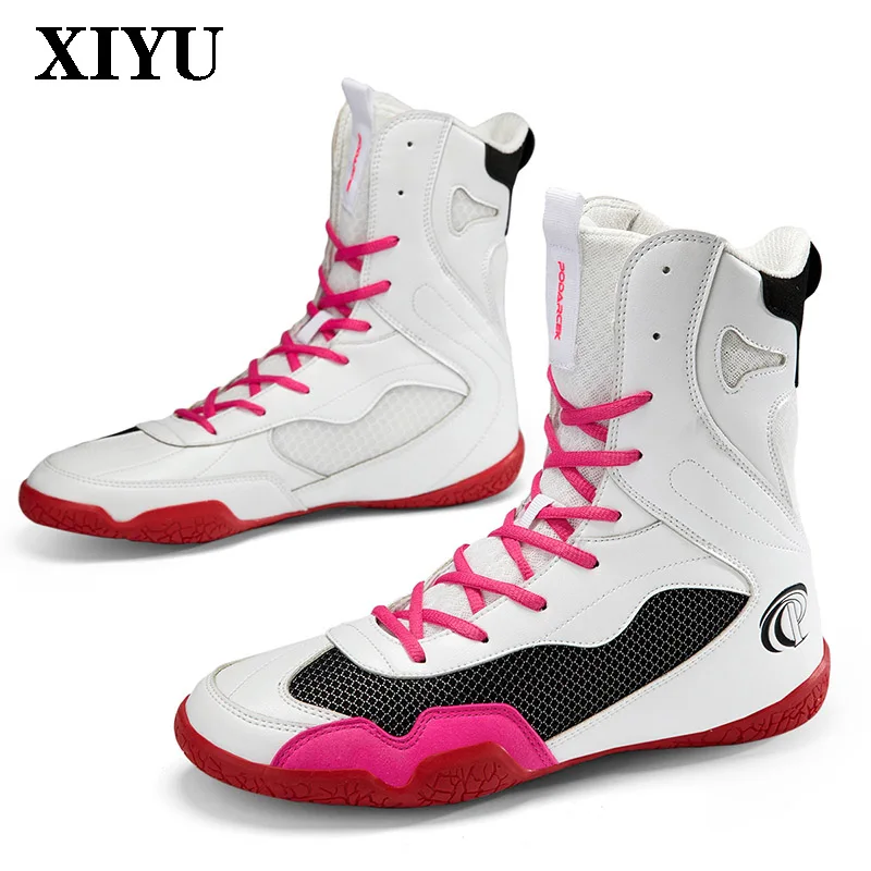 

XIYU Boxing Shoes High Quality Breathable Non-slip Sports Wrestling Shoes Lace-up Boys Weightlifting Unisex Wrestling Shoes