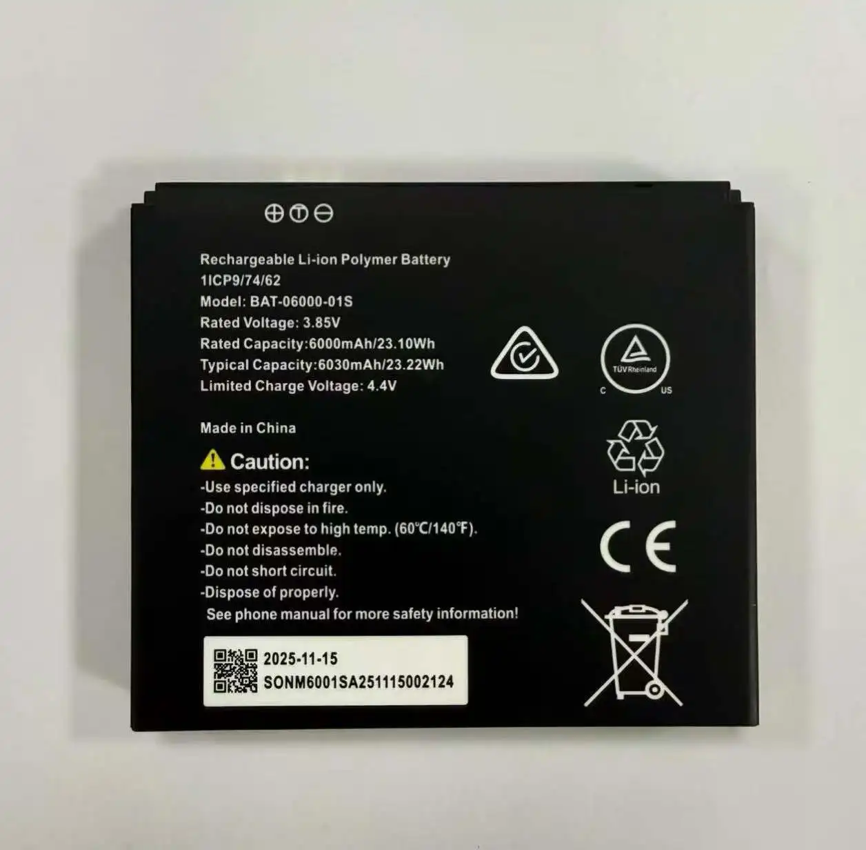 새 배터리 bat-06000-01s 6000mAh 배터리 Sonim H500b 제품 전용