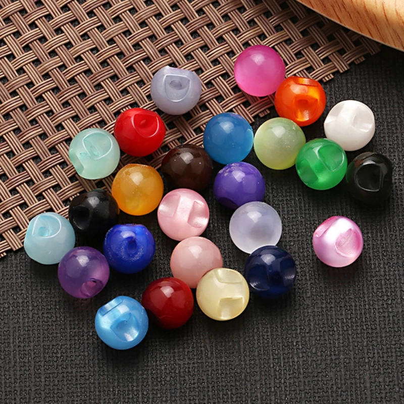 10PC Retro Pearl Buttons Mushroom Imitation Jade Bead Buttons for DIY Cheongsam Clothing Dress Garment Sewing Crafts Accessories