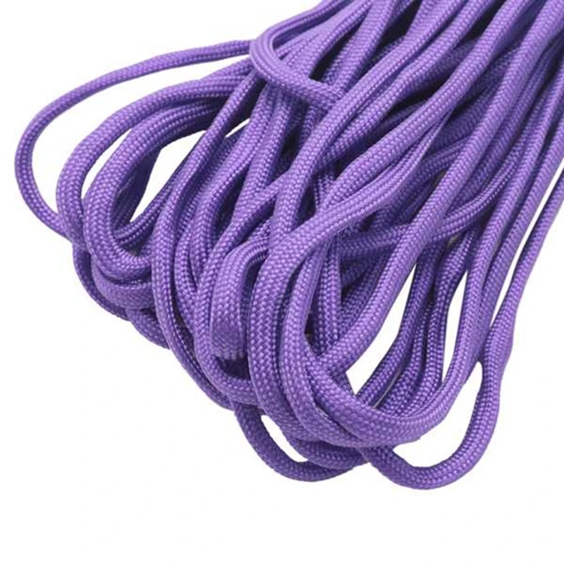 Survival Parachute Rope Polyester Parachute Rope Paracord 550 Falling Cord 7 Core For Groin Iwano Silk Purple 50 English Scale