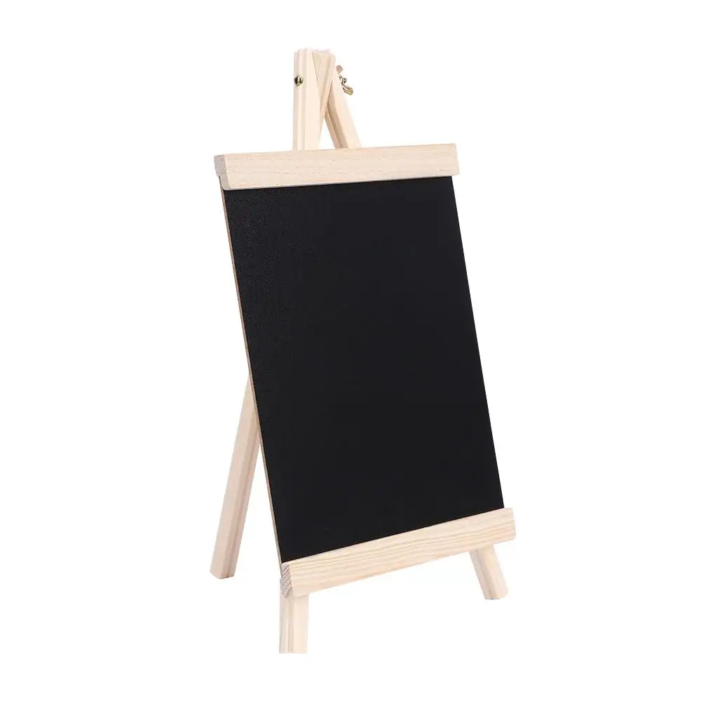 Mini Drawing Desktop Message Black Collapsible Writing Pine Wood Easel Chalkboard Blackboard Wooden Boards