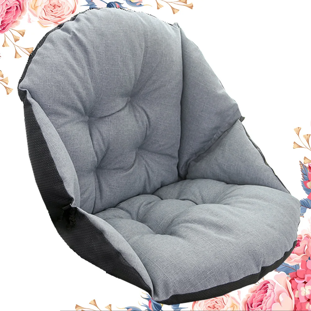 سميكة كرسي داعم للفقرات القطنية وسادة رمادي شتاء دافئ وسادة للمقعد للمنزل مكتب غرفة نوم غرفة المعيشة ديكور مسند الظهر العملي