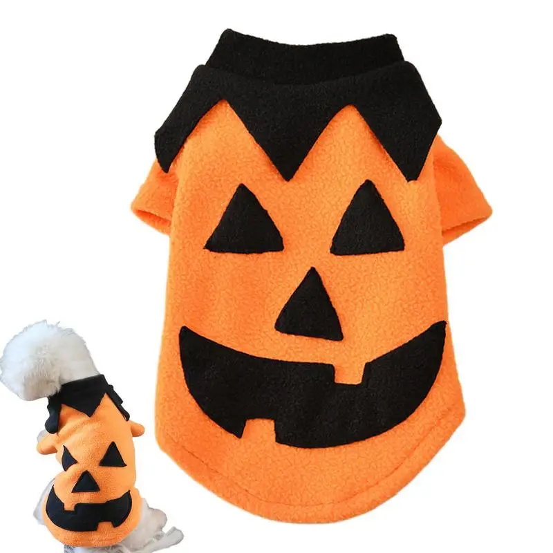 Dog Pumpkin Halloween Costumes Cute Puppy Hoodie Pet Coat Pet Cosplay Dress Halloween Clothes Animal Jumpsuit Outfit Halloween