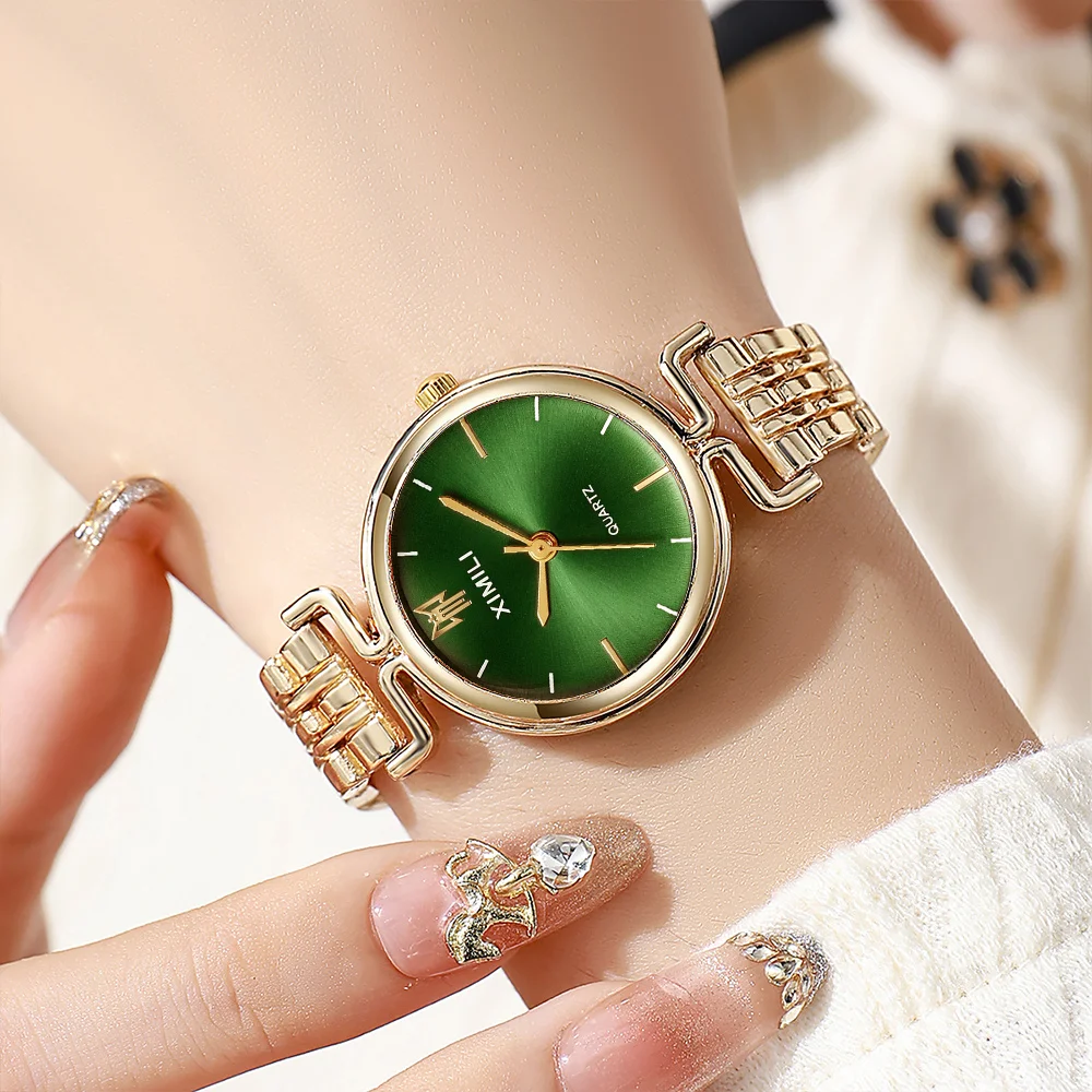1PC Luxury Alloy Strap Women's Watch, Battery Powered, Round Case - Fashion Business Casual Watch
