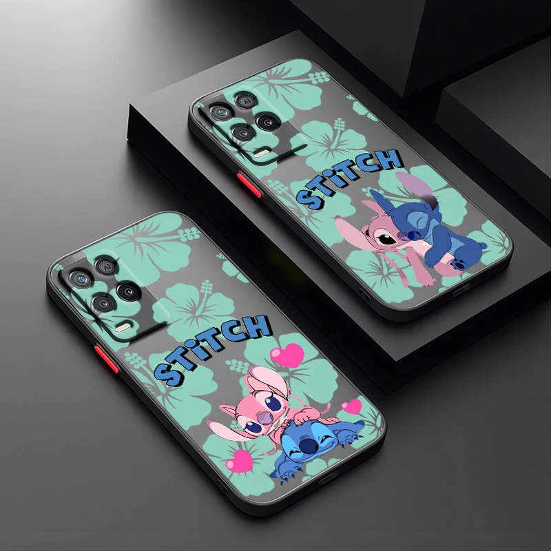 Disney Stitch Cute For OPPO Realme Q5 C55 C33 C30S C31 C25Y S C21Y C20A C15 C11 Frosted Translucent Phone Case