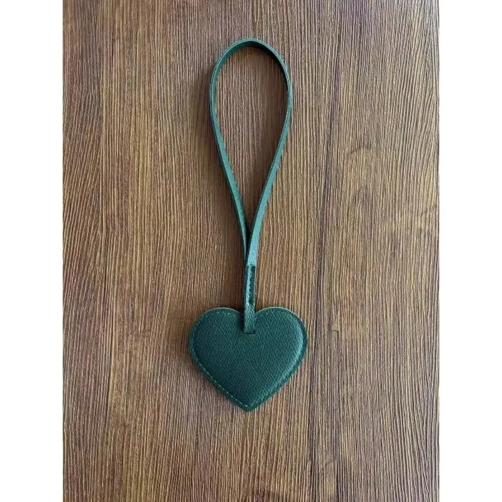 European and American Popular Peach Heart Keychain Heart-shaped Fresh Style Women's Bag Pendant Leather Bag Hanging Accessories