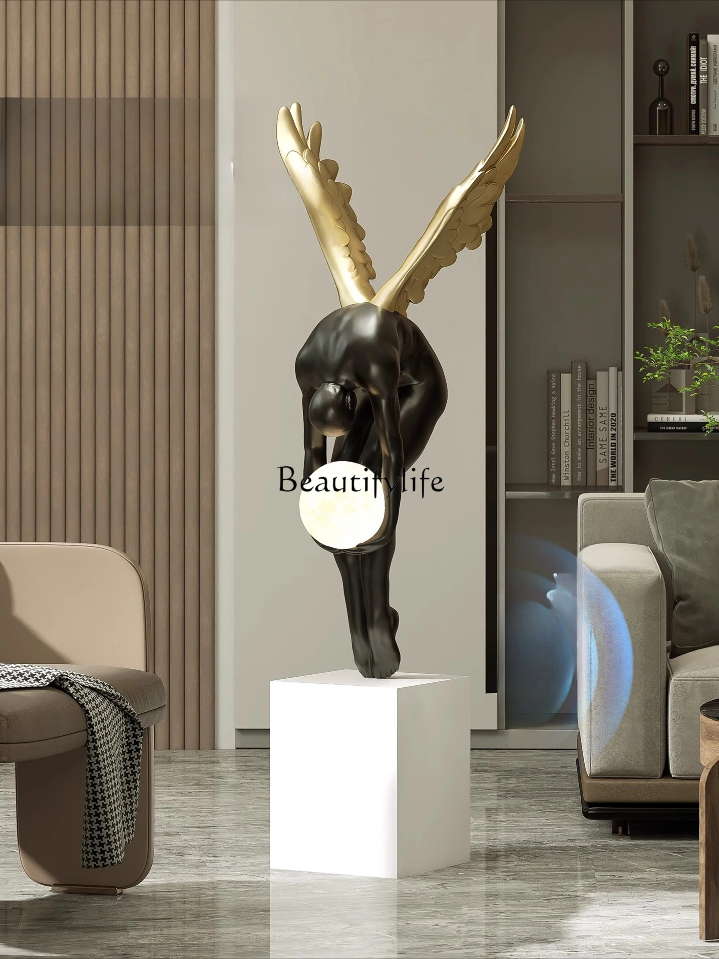

Modern light luxury art figures floor-to-ceiling ornaments porch abstract handicrafts