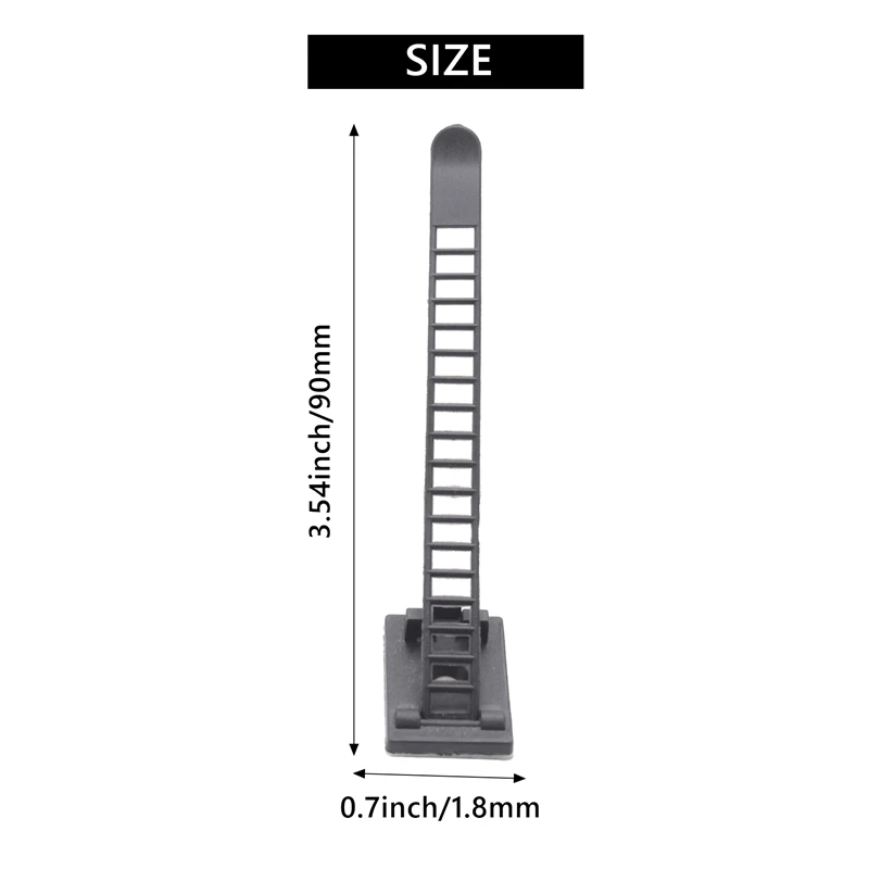 Adjustable Cable Holder Set Management, Cable Clips Of Cable Fixing Wire Holder With Adhesive Secured Backing