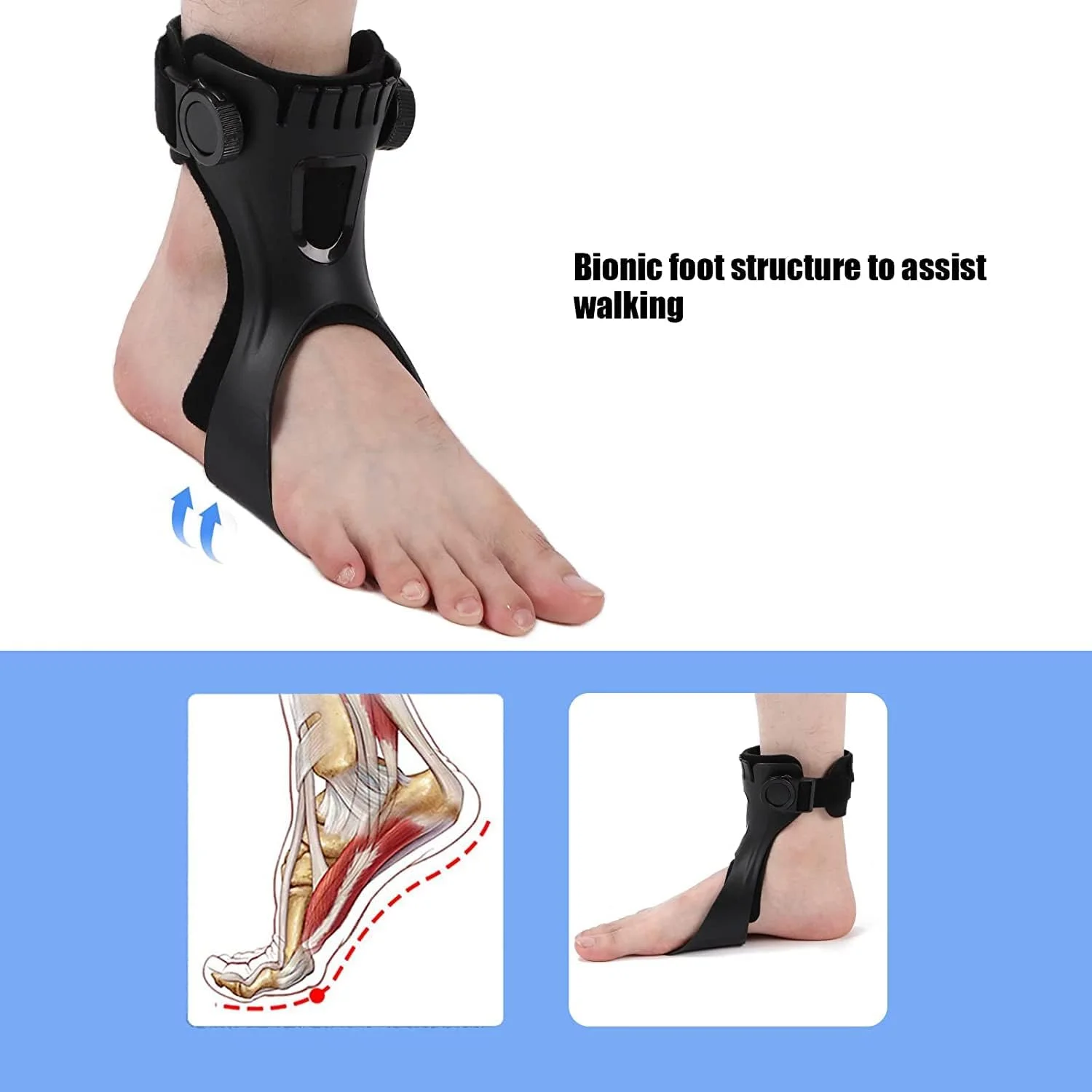 

NEW Foot Drop Orthosis Brace Adjustable Ankle Support for Stability Drop Foot Brace Ankle Support for Stroke Shoes Walking
