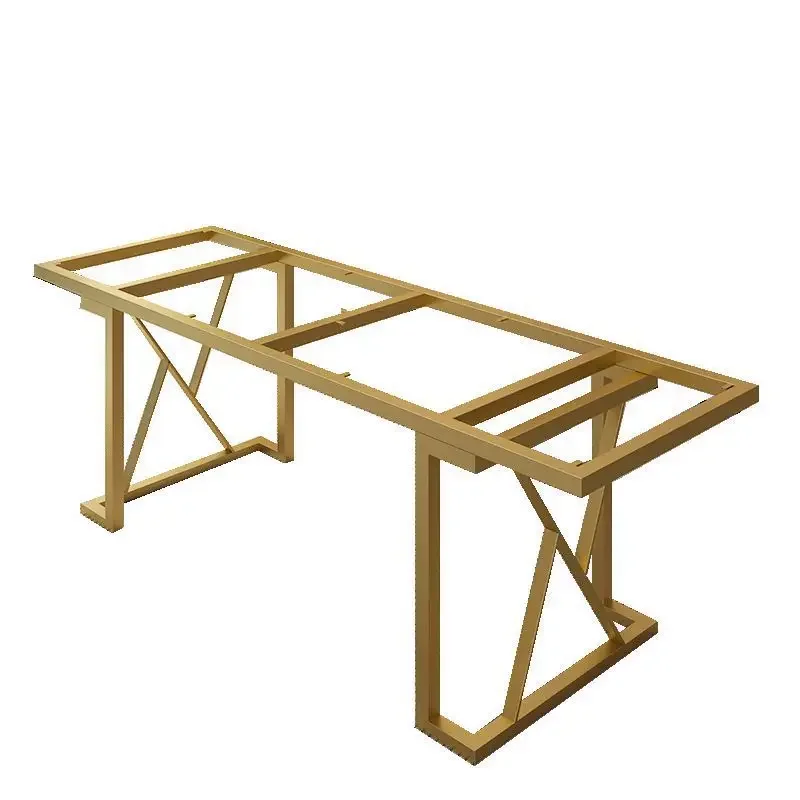 

Metal foot bracket light luxury stainless steel legs tea table desk rock slab wrought iron marble dining table rack