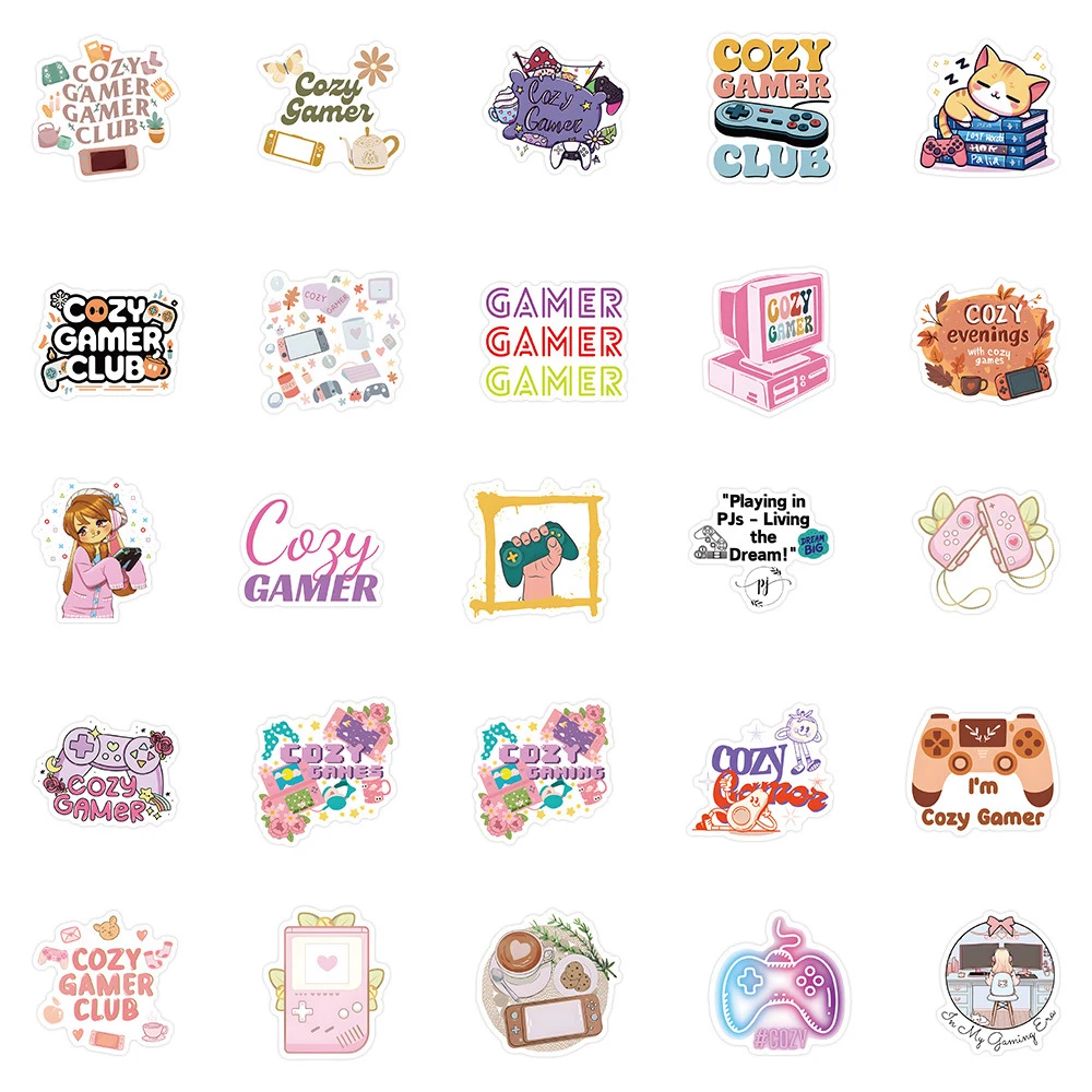 10/30/50 Stuks Cartoon Gezellige Gamer Leuke Graffiti Stickers Esthetische Decals Voor Kid Speelgoed Skateboard Koffer Gitaar diy Sticker Decor
