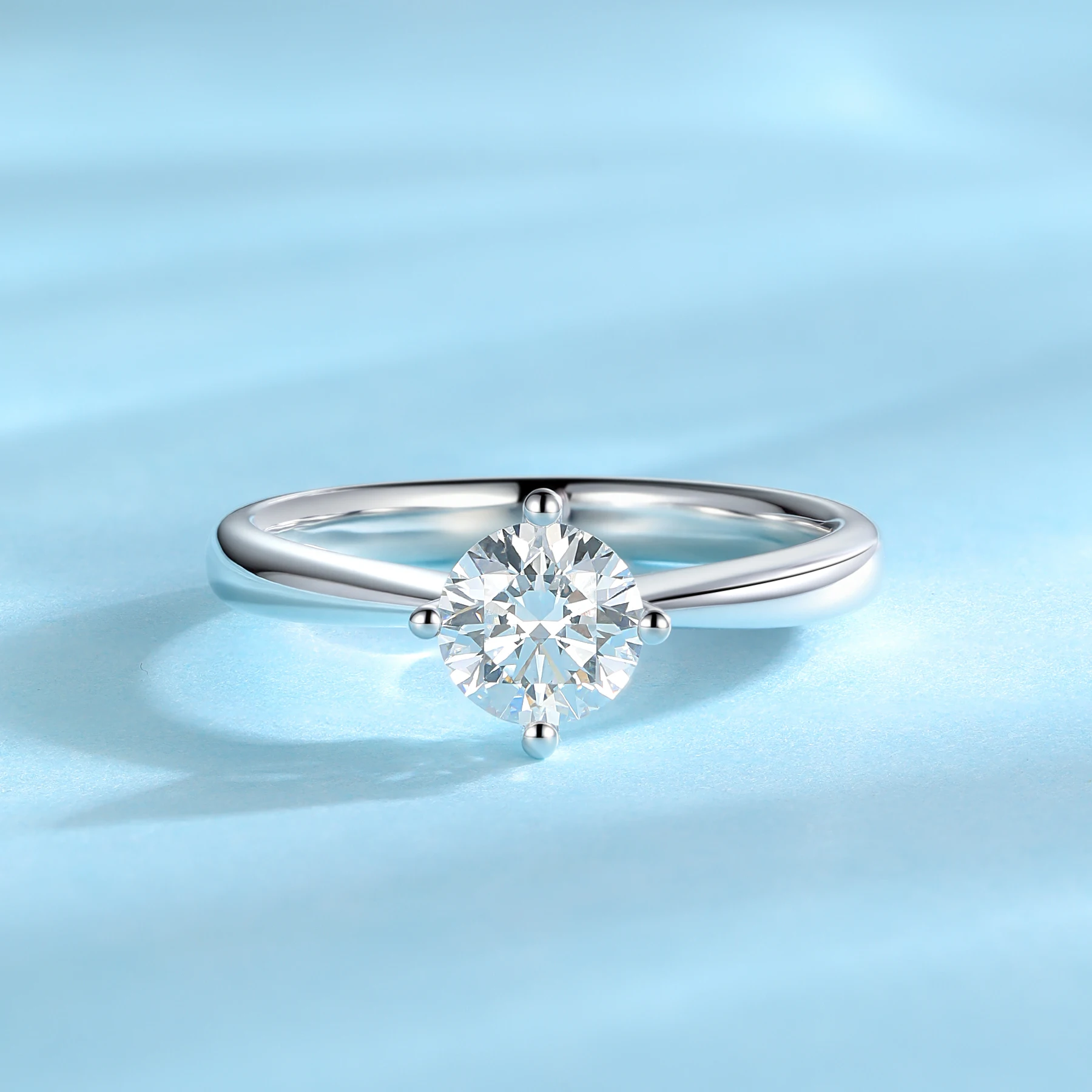 

Кольцо с выращенным в лаборатории бриллиантом 1 карат, цвет D, чистота VVS, солитер, золото 9 карат, для помолвки, годовщины, свадьбы