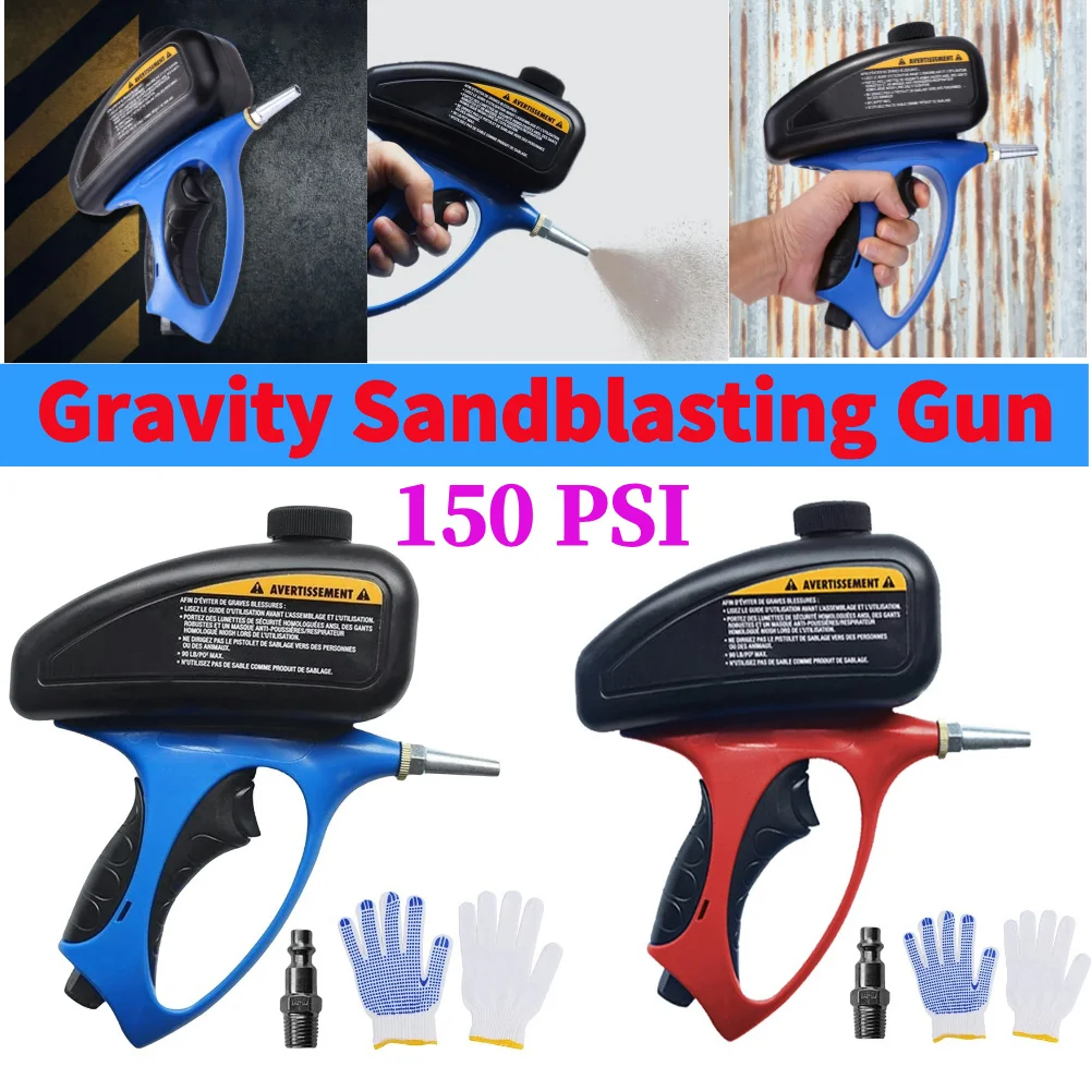 

Handheld Gravity Blaster 150PSI Portable Sand Paint Sprayer Pneumatic Rust Power Tool High Pressure Blasting Air Gun Device ﻿