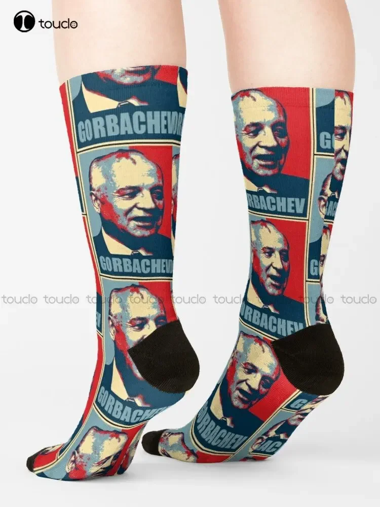 Break The Ice Mikhail Gorbachev Socks Mens Black Socks Fashion Creative Leisure Funny Art Abstract Oil Painting Socks Funny