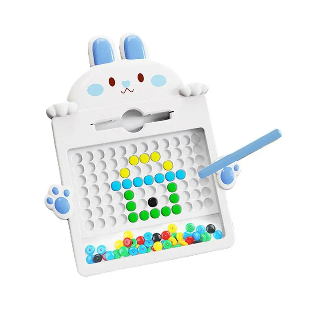 ABS Cute Rabbit Magneti Pen tavolo da disegno Baby Kindergarten Puzzle Bead giocattolo per bambini magnetico bambini immaginazione coltivare N1F4