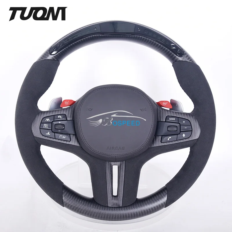 

Suede Led Carbon Fiber Steering Wheel For Toyota GR Supra 3.0 MK5 MK4 A90