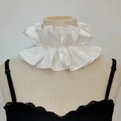Women's Palace Stand Up Collar Ruffled Ralph Collar Sweet Lapel Collar For Shirt Blouse Decorative Fake Collar