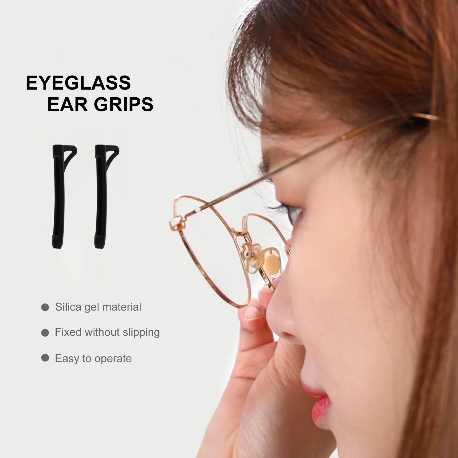 

10 Pairs Glasses Anti-slip Cover Eyeglasses Retainer Temple Tip Ear Grip Silica Gel Sleeve Eyewear